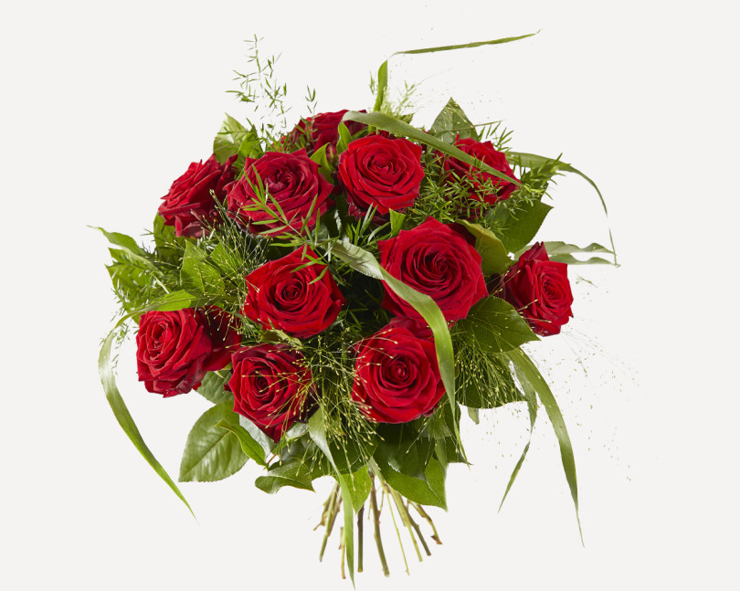 Fietstaxi straal elegant Boeket Rode rozen - Bloemboetiek Fuchsia Berlicum